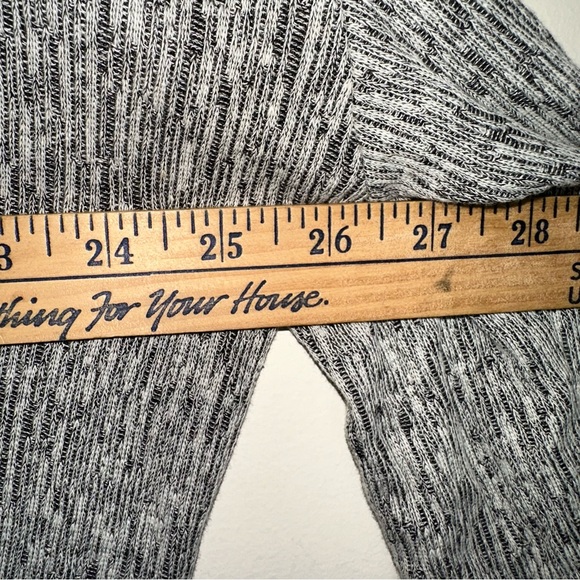 Pure J Jill Dress Medium Mature Gray Textured Linen Blend V Neck Boho Beach Y2K - Picture 7 of 7